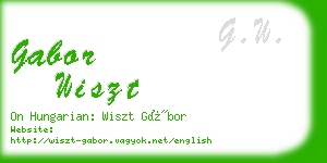 gabor wiszt business card